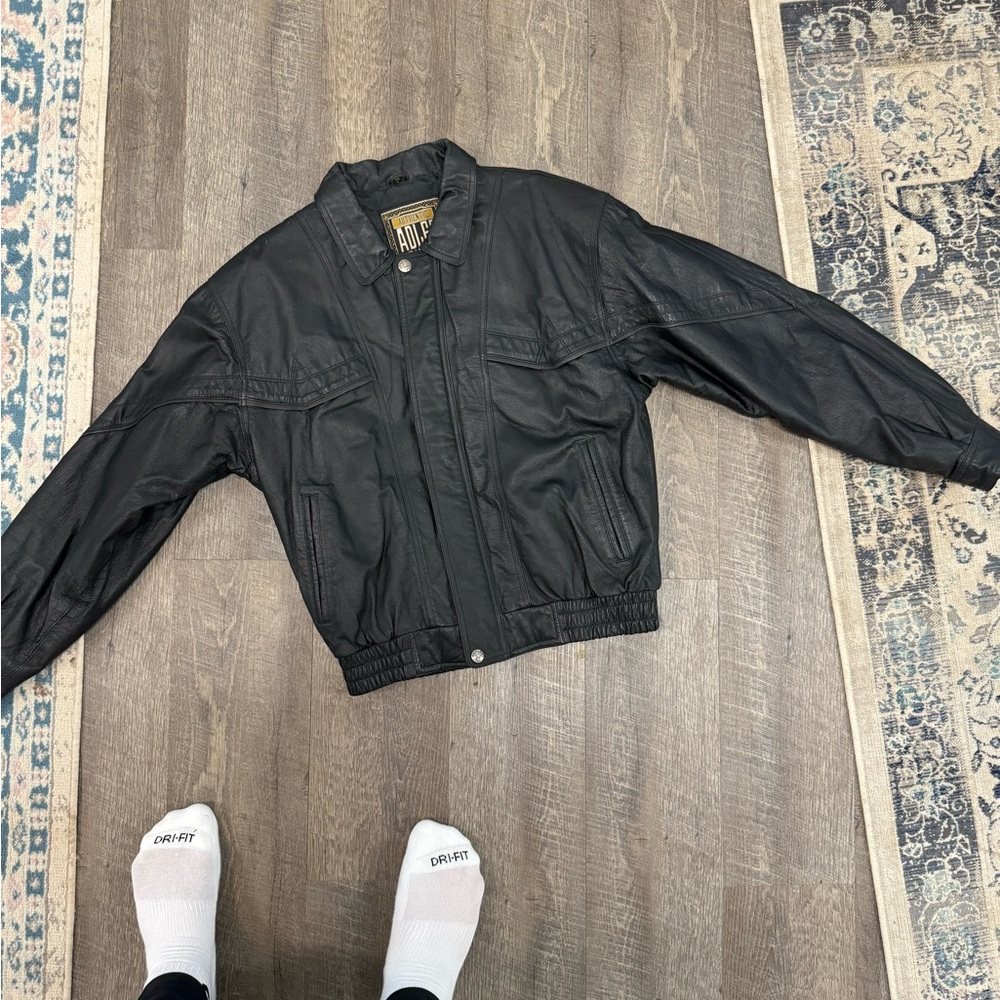 Vintage leather jacket, size medium